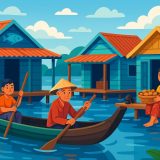 Камбоджаның қалқымалы ауылдарында өмір қалай жұмыс істейді