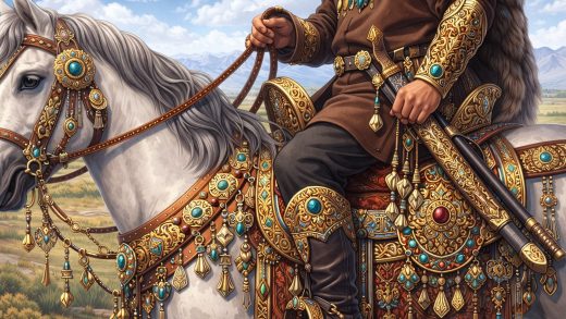Что означали украшения на седле казахского всадника