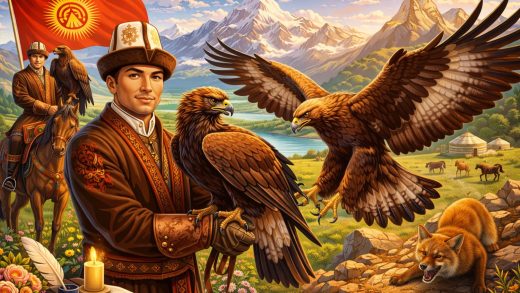 Қырғызстанда бүркітпен дәстүрлі аңшылық қалай өтеді?