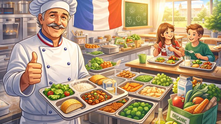 Францияда мектептегі түскі ас қалай дайындалады