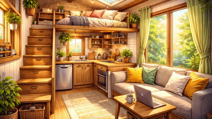 Кішкентай үйлер қалай орналастырылған - өмір сүру үшін ең аз кеңістік